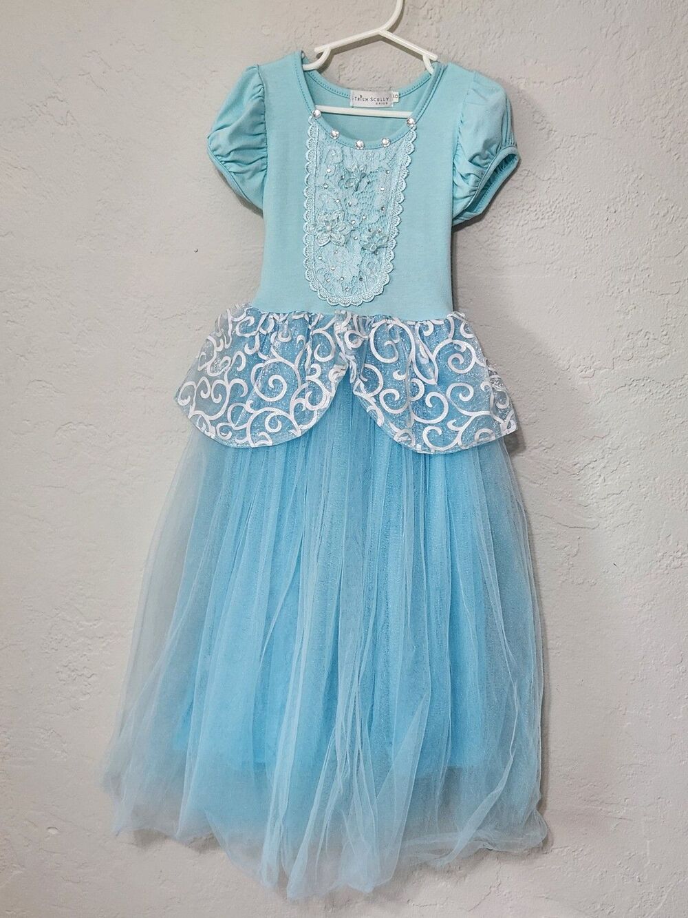 Trish Scully Girls Princess Adeline Dress Costume Tulle Skirt blue size 5